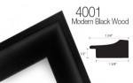 one and three quarter black wood picture frame