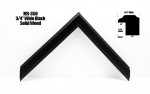 black wood wide picture frame